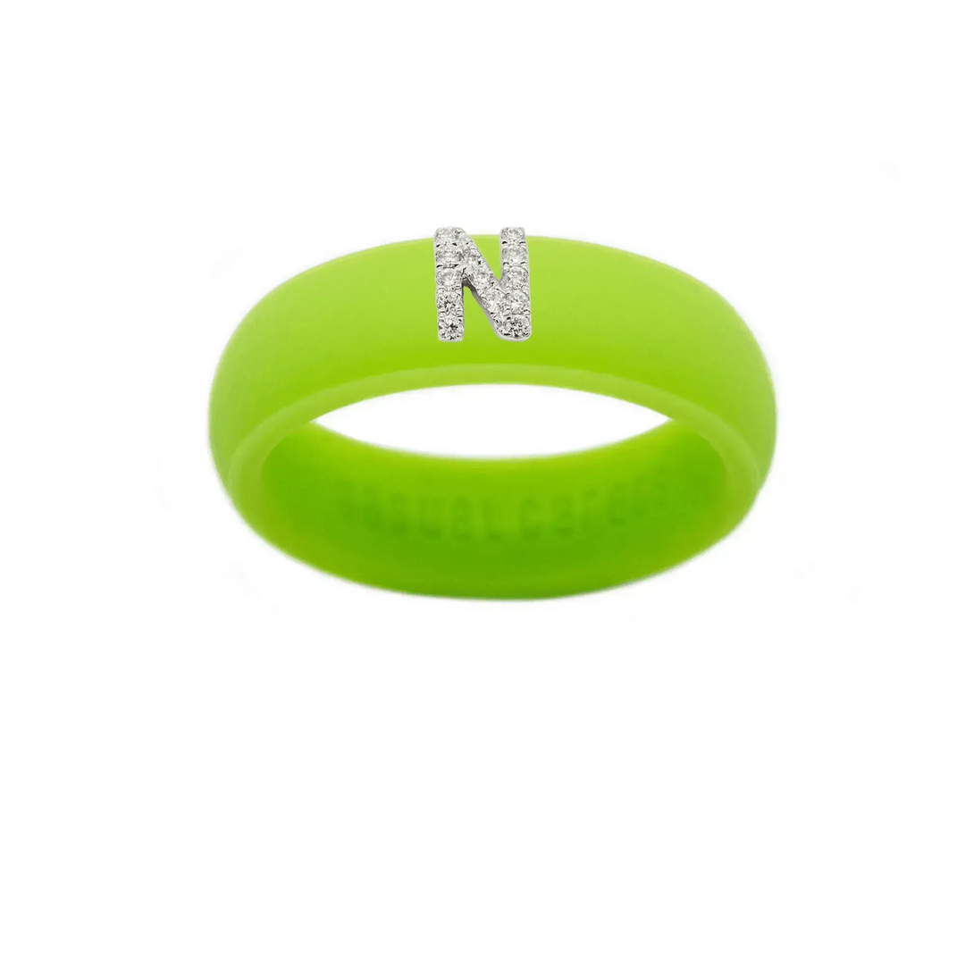 “N” Diamond Initial - Size 8