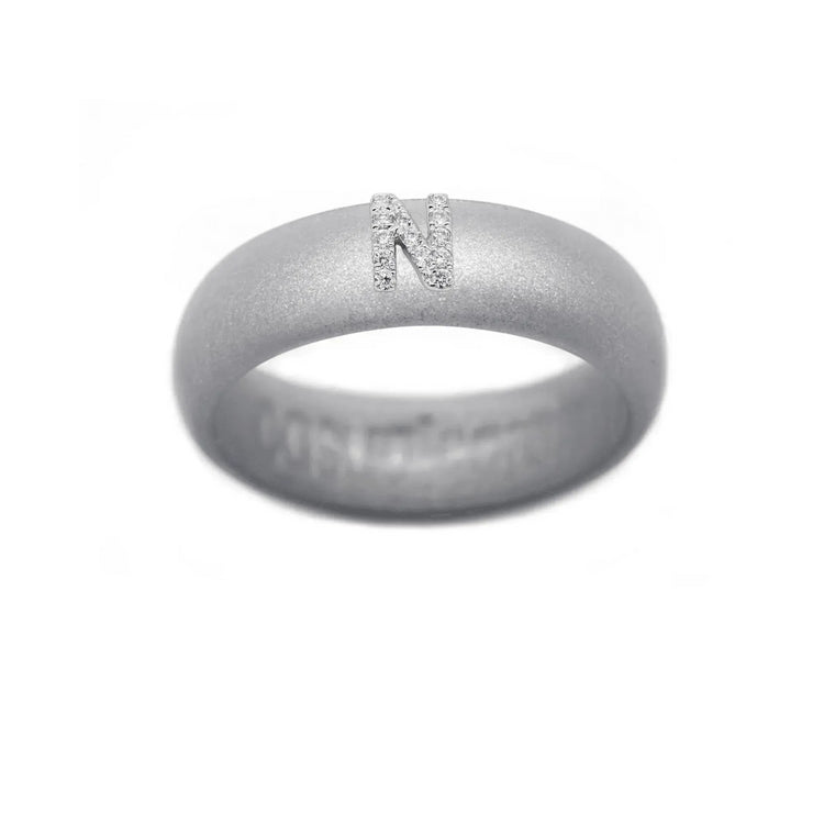 “N” Diamond Initial - Size 8