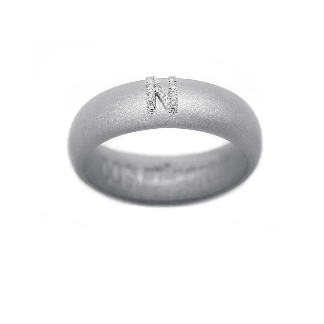 “N” Diamond Initial - Size 8