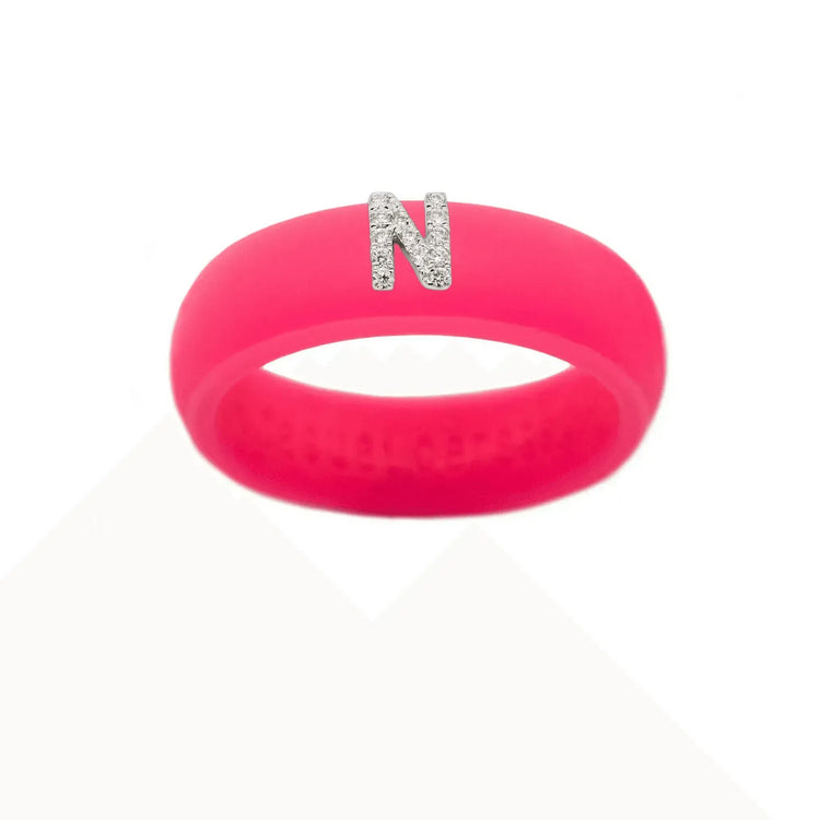 “N” Diamond Initial - Size 8
