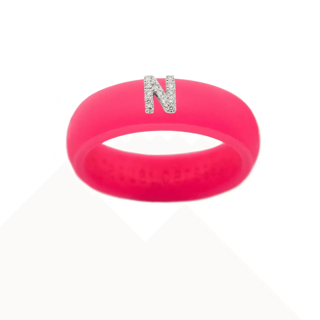 “N” Diamond Initial - Size 8