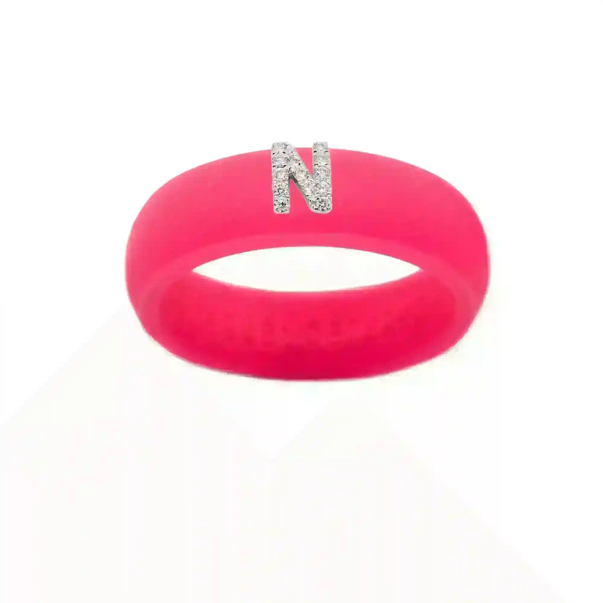 “N” Diamond Initial - Size 7