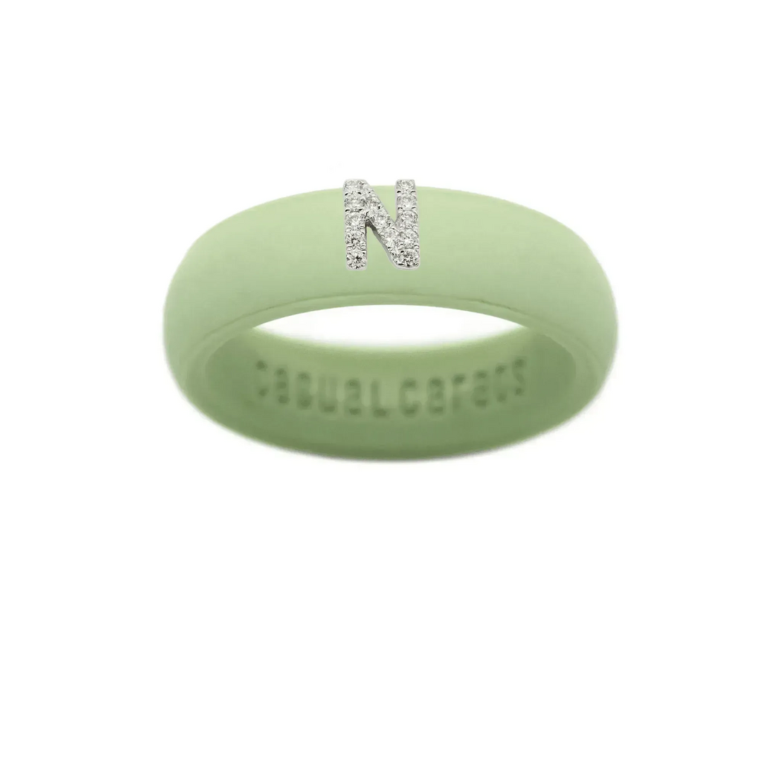 “N” Diamond Initial - Size 8