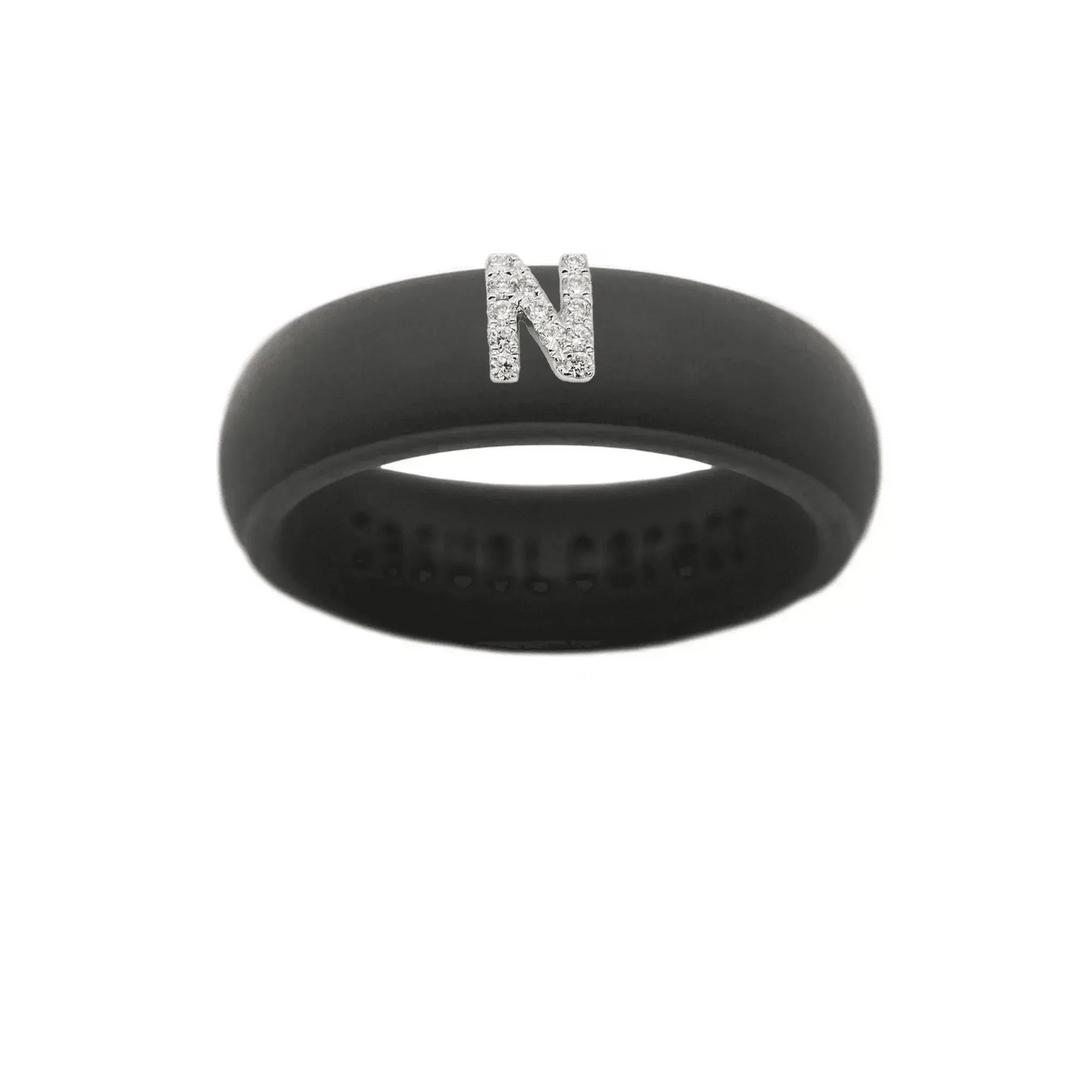 “N” Diamond Initial - Size 8
