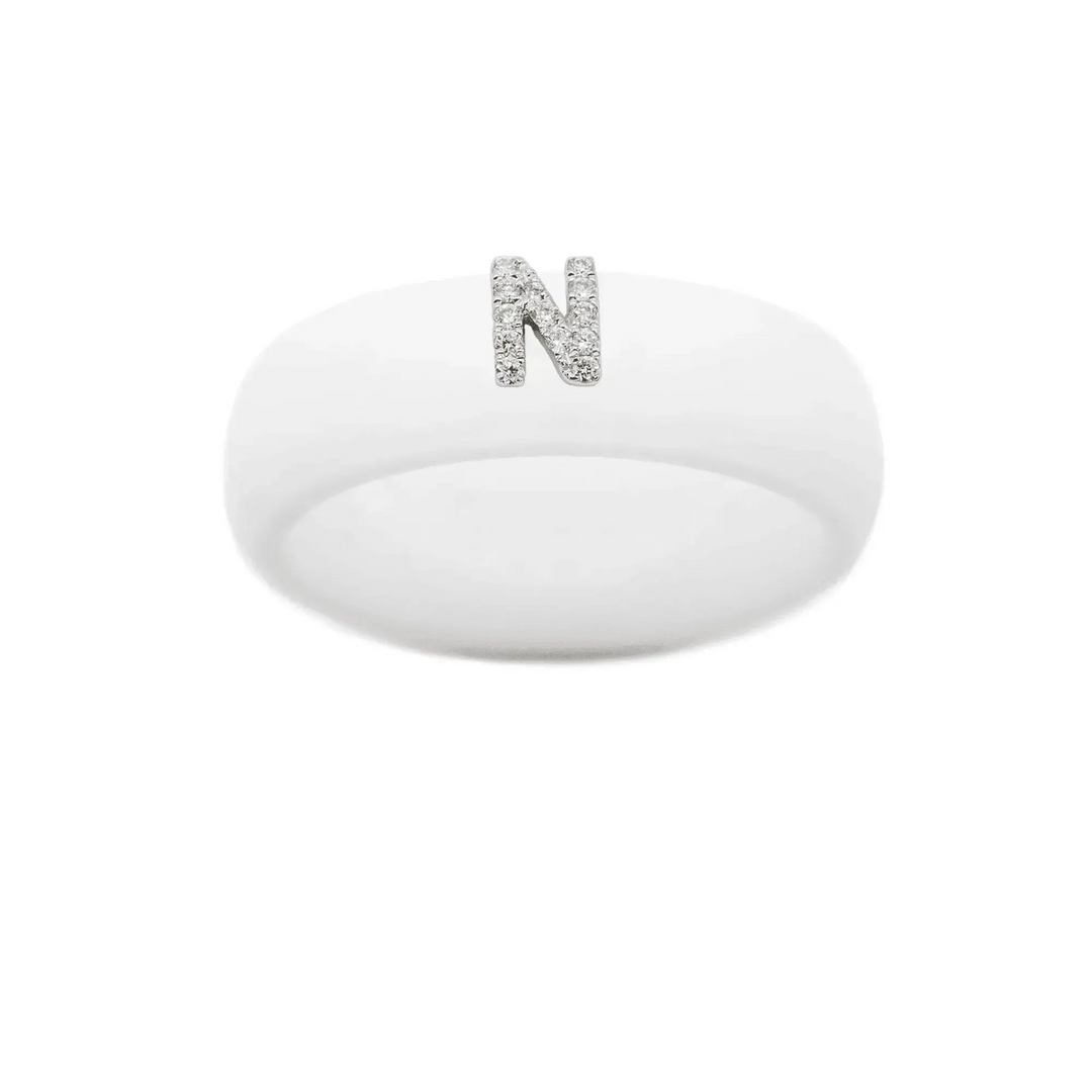 “N” Diamond Initial - Size 8