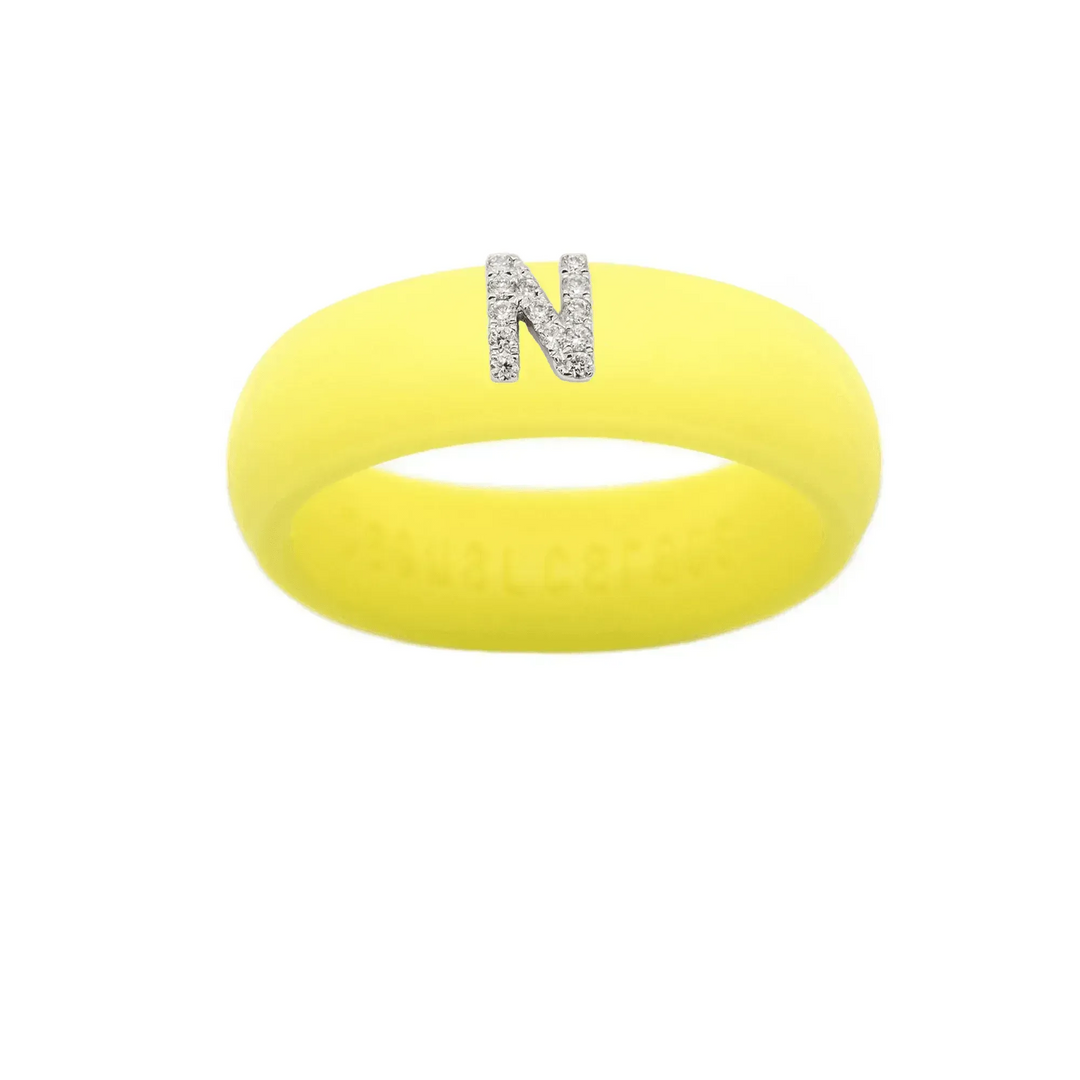 “N” Diamond Initial - Size 8
