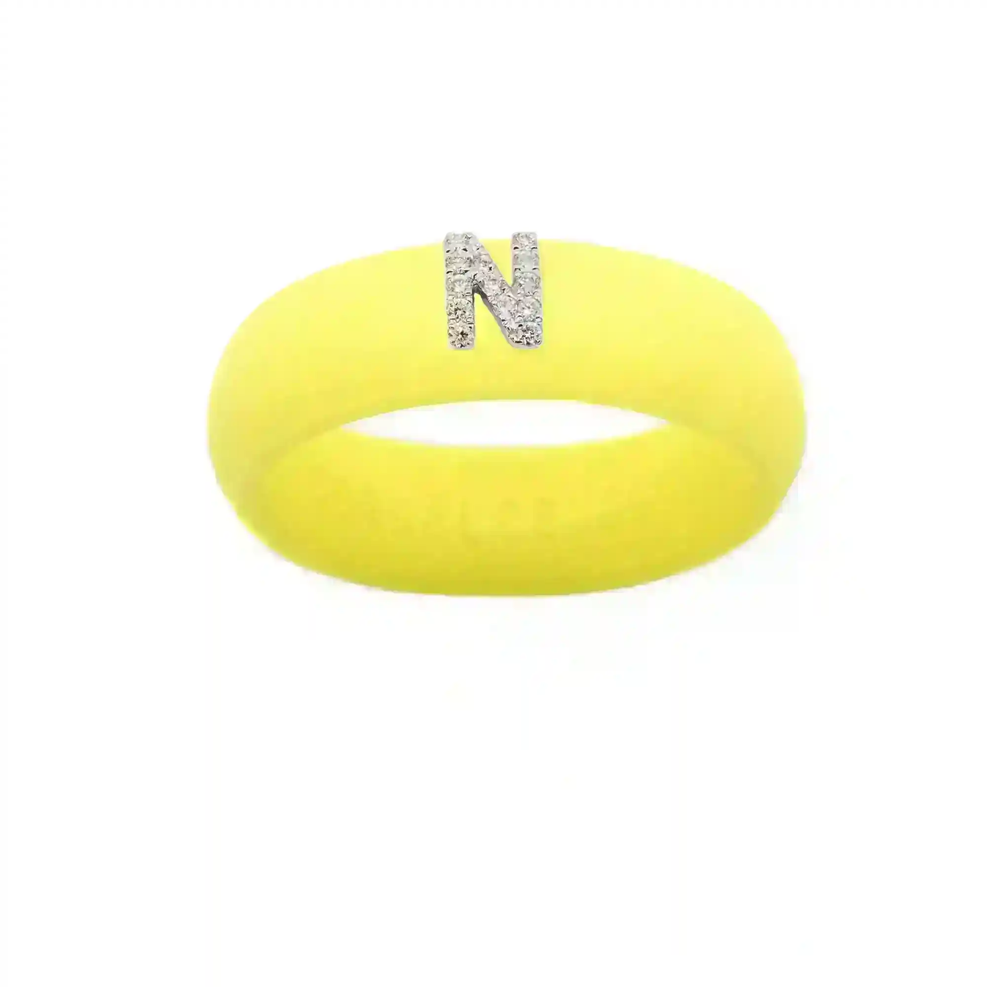 “N” Diamond Initial - Size 8