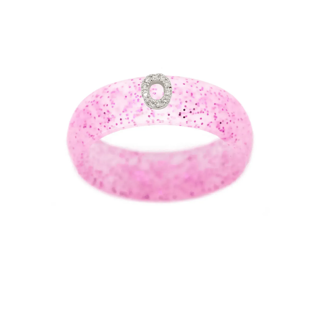 “O” Diamond Initial - Size 7