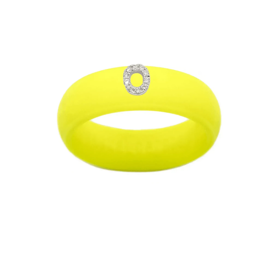 “O” Diamond Initial - Size 6