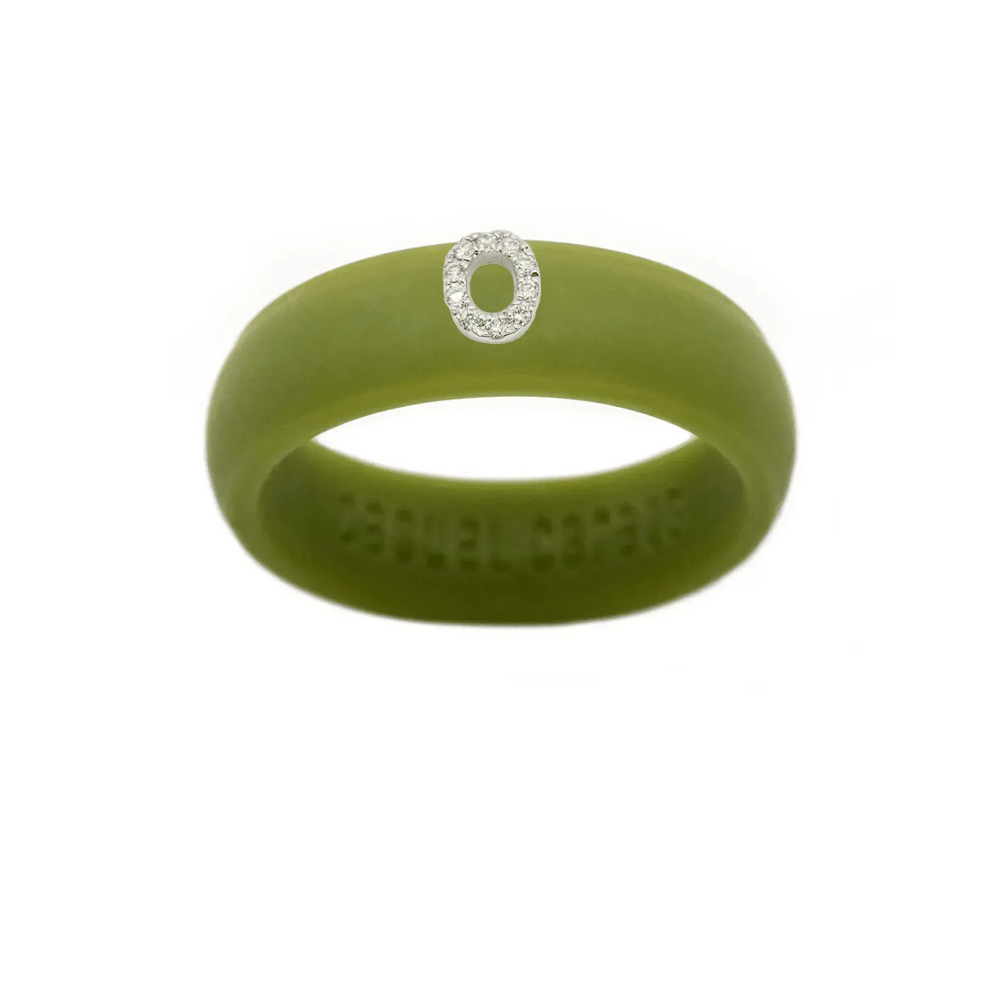 “O” Diamond Initial - Size 7