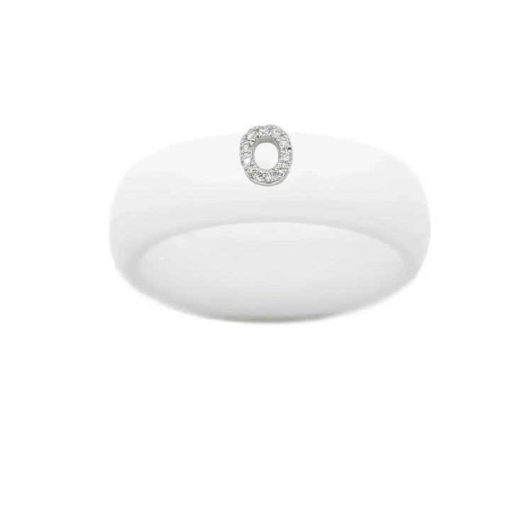 “O” Diamond Initial - Size 7