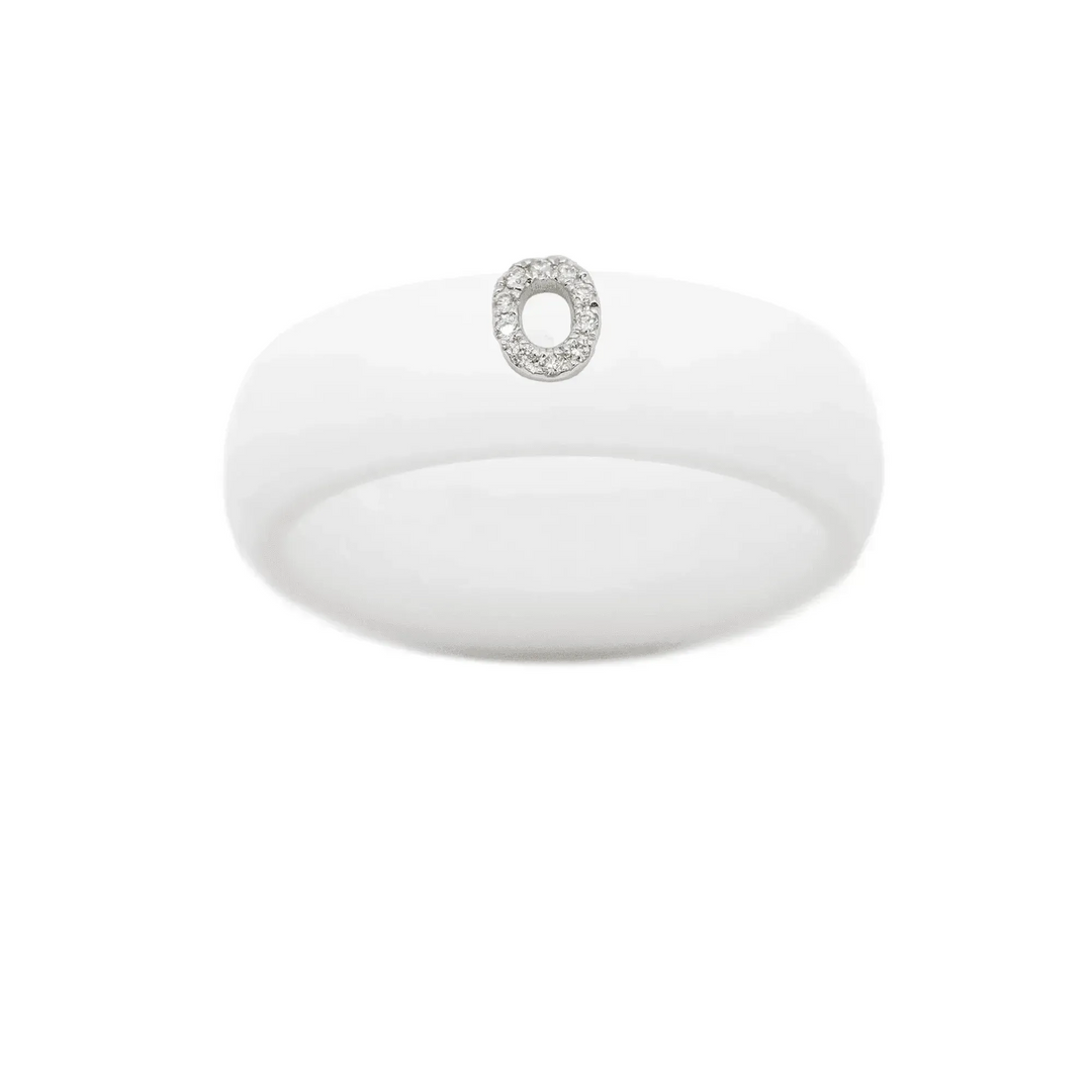 “O” Diamond Initial - Size 7