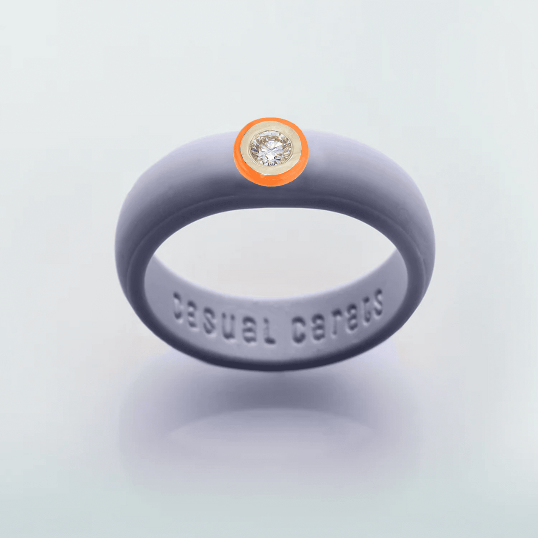 14K Orange Ceramic Bezel  Orange