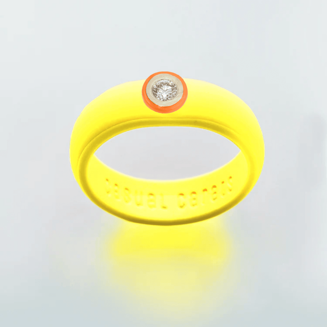 14K Orange Ceramic Bezel  Orange