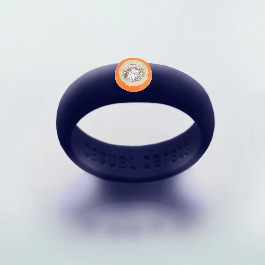 14K Orange Ceramic Bezel  Orange