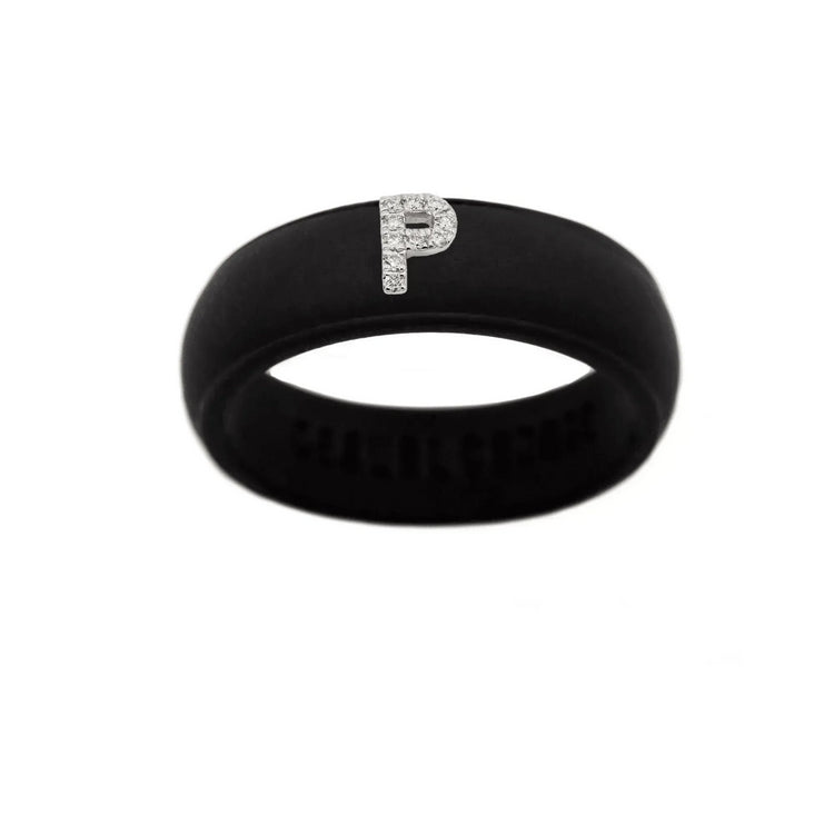 “P” Diamond Initial - Size 9