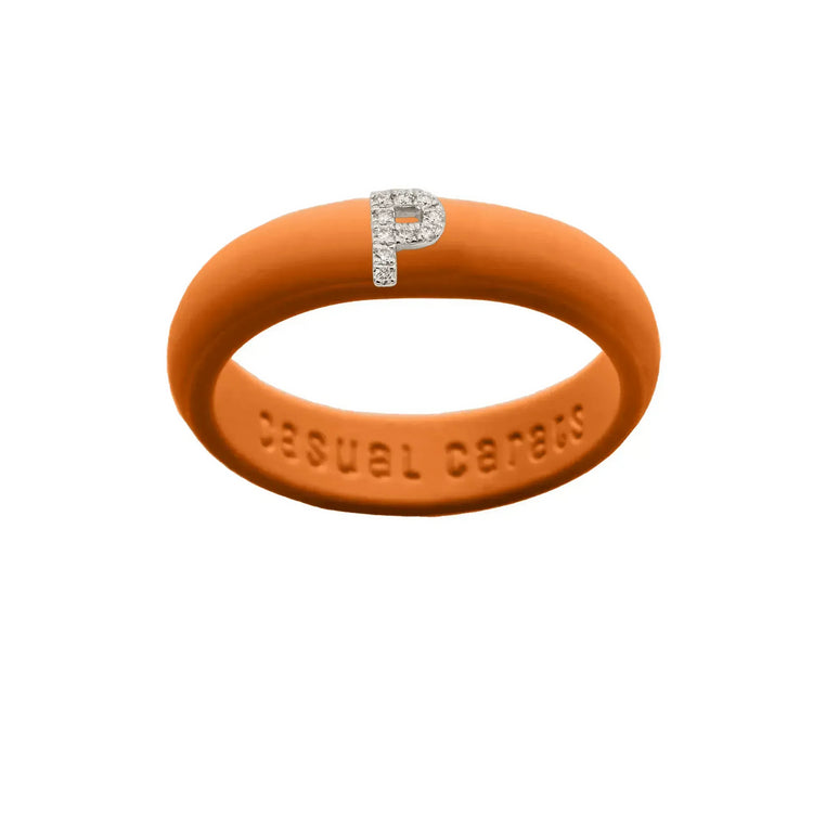 “P” Diamond Initial - Size 9