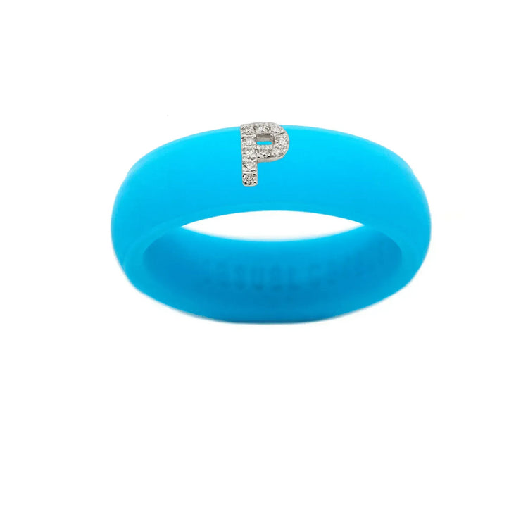 “P” Diamond Initial - Size 5