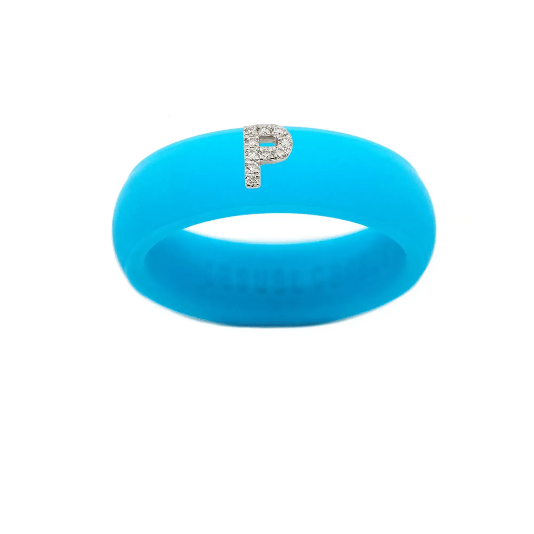 “P” Diamond Initial - Size 5