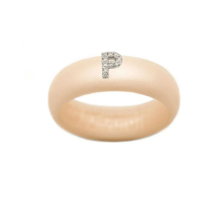“P” Diamond Initial - Size 9