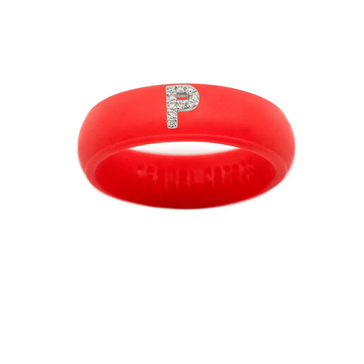 “P” Diamond Initial - Size 9