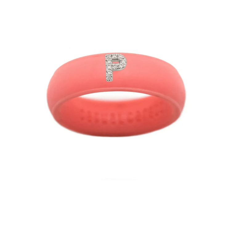 “P” Diamond Initial - Size 9