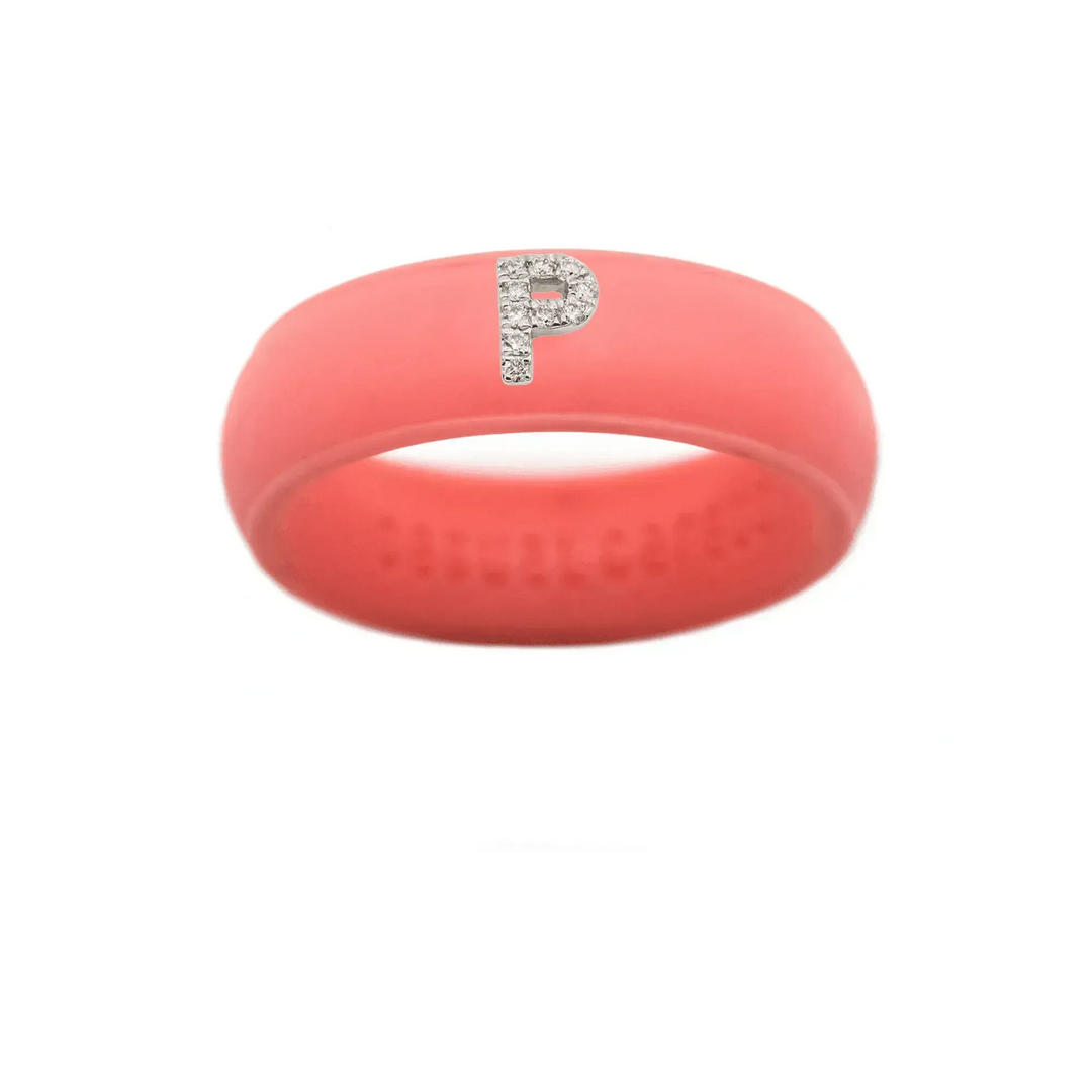 “P” Diamond Initial - Size 5