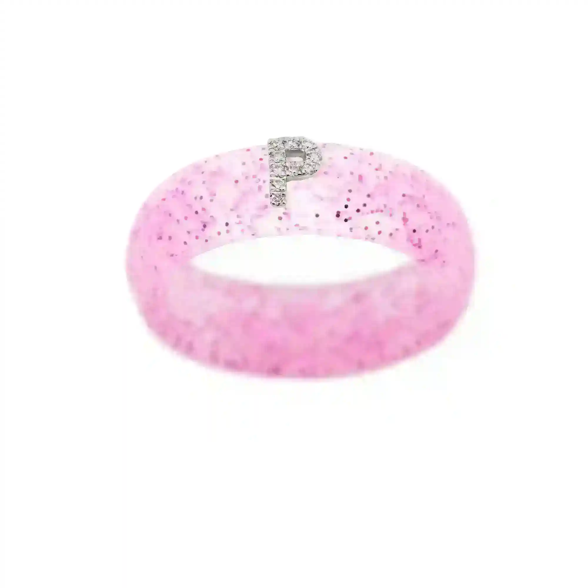 “P” Diamond Initial - Size 8