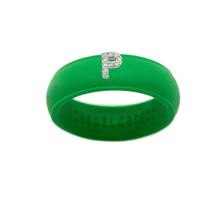 “P” Diamond Initial - Size 8