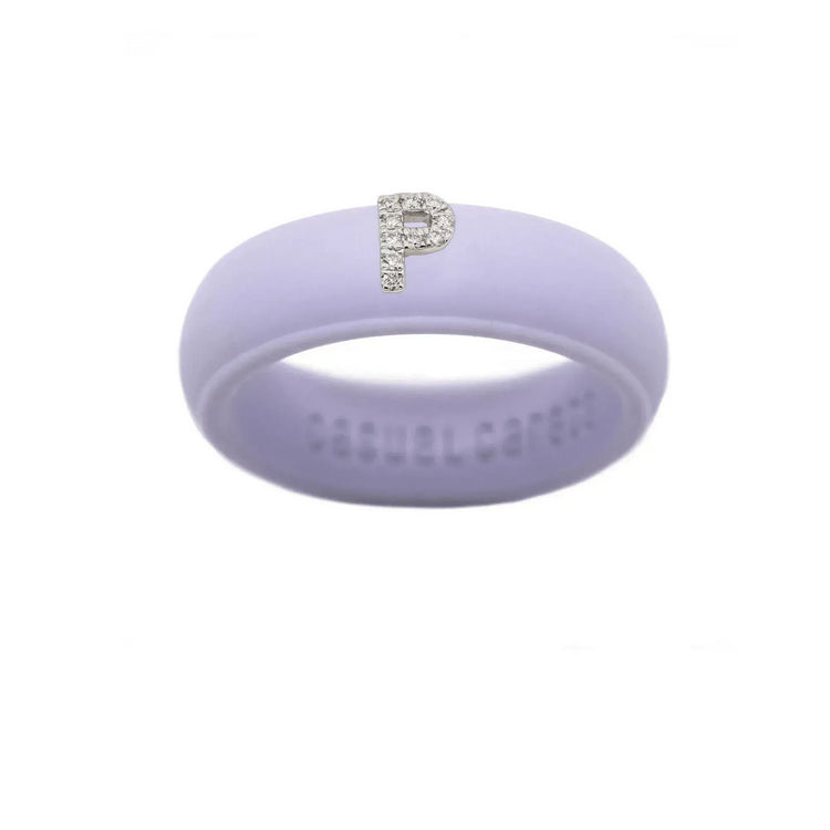 “P” Diamond Initial - Size 5