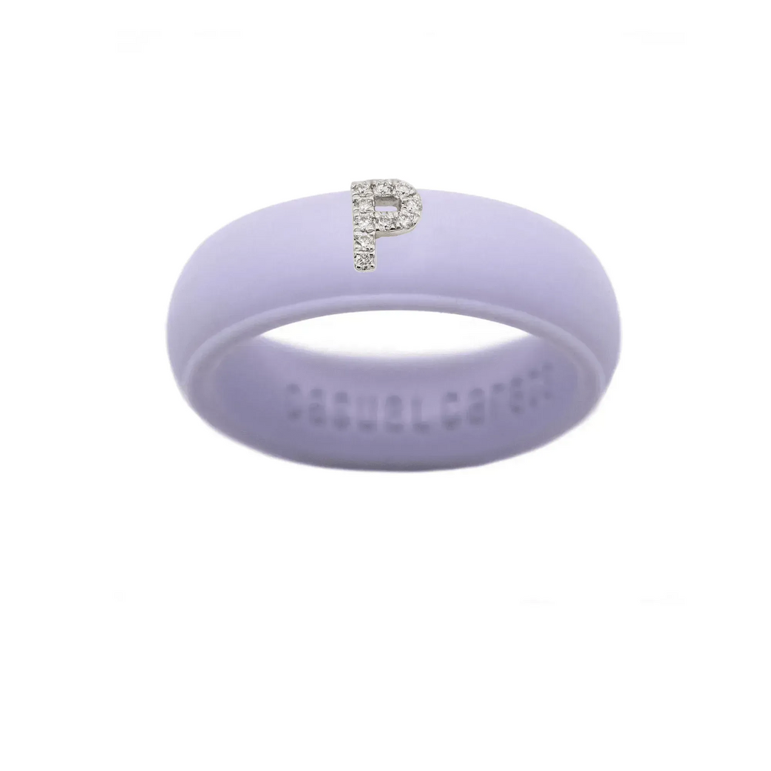“P” Diamond Initial - Size 9