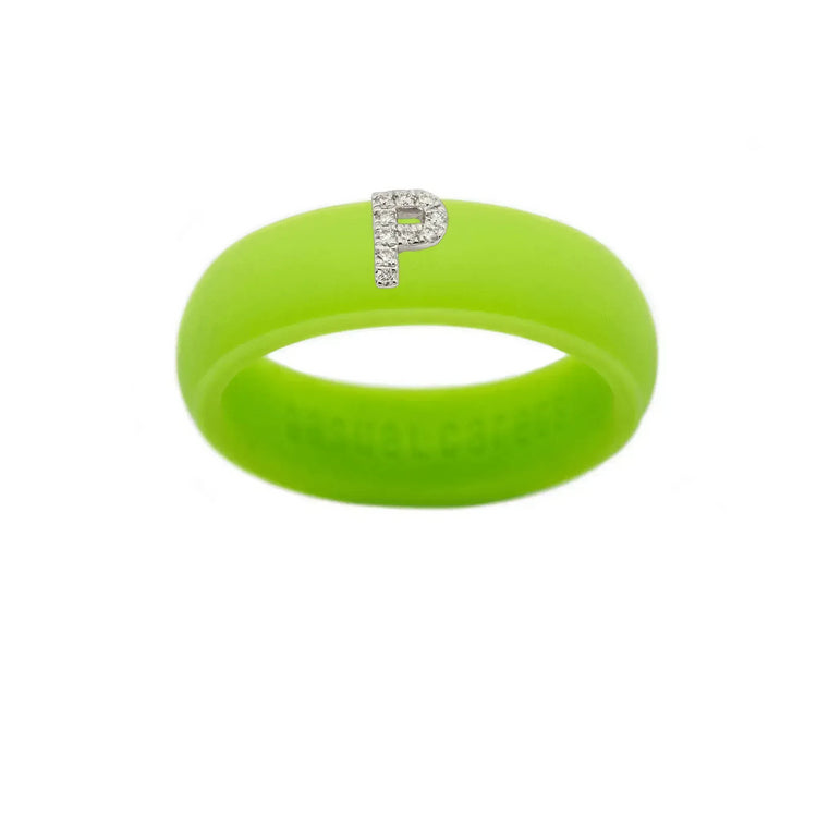 “P” Diamond Initial - Size 5