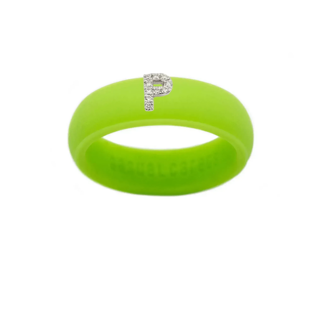 “P” Diamond Initial - Size 5