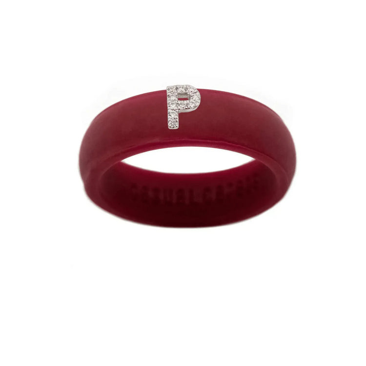 “P” Diamond Initial - Size 9