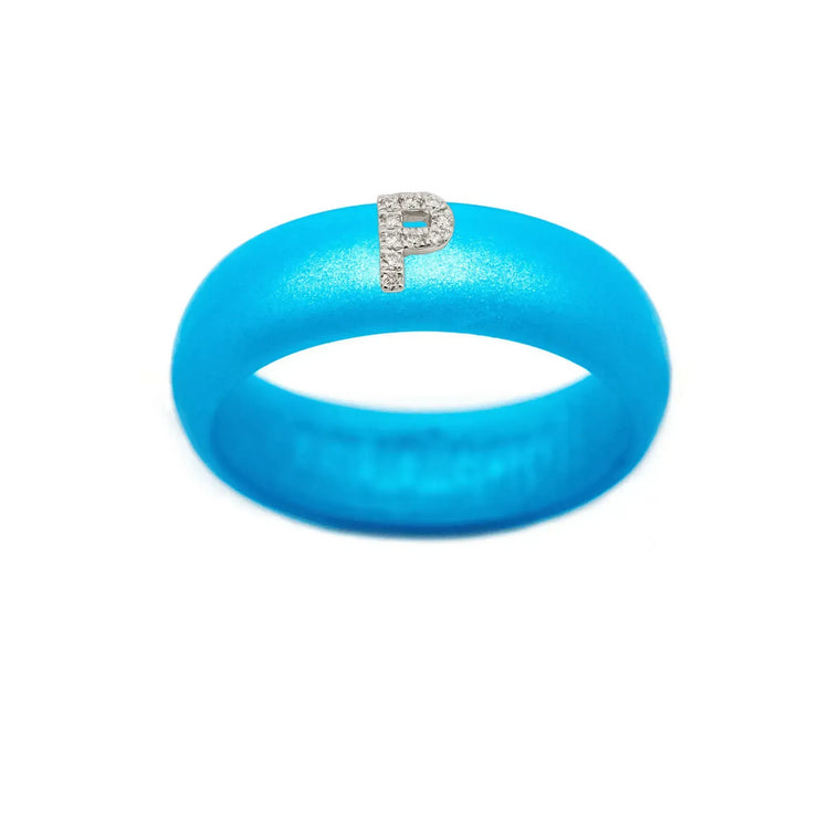 “P” Diamond Initial - Size 9