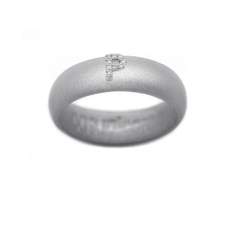 “P” Diamond Initial - Size 9