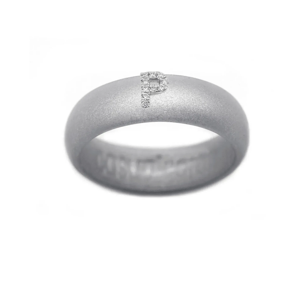 “P” Diamond Initial - Size 9