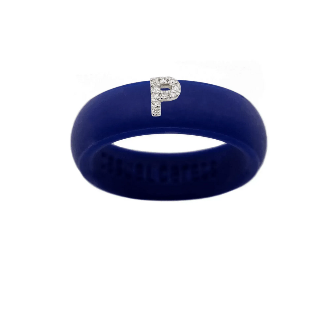“P” Diamond Initial - Size 8