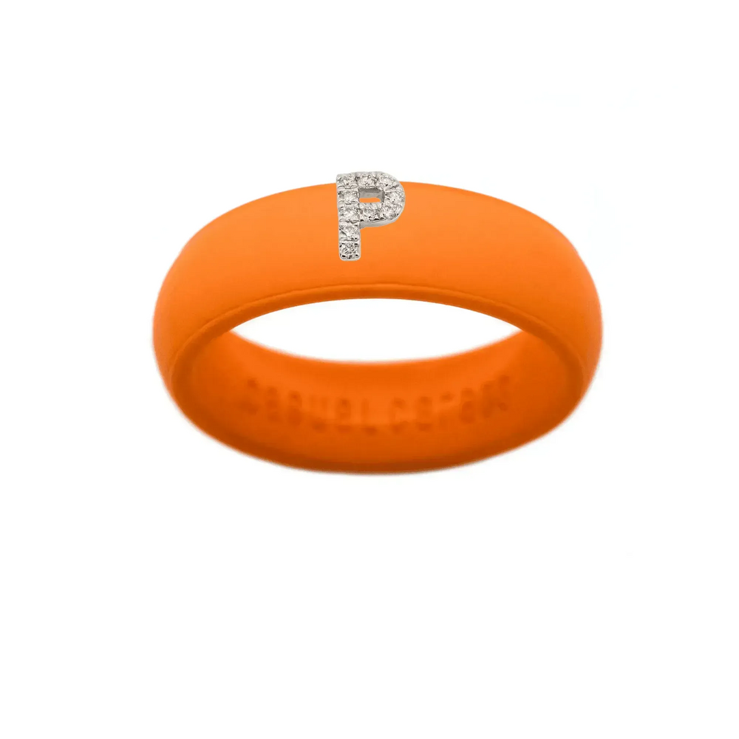 “P” Diamond Initial - Size 9