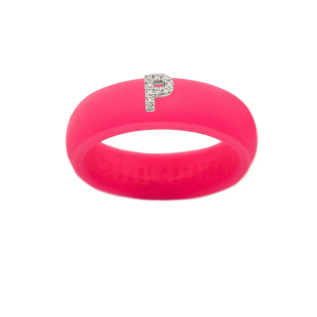 “P” Diamond Initial - Size 9