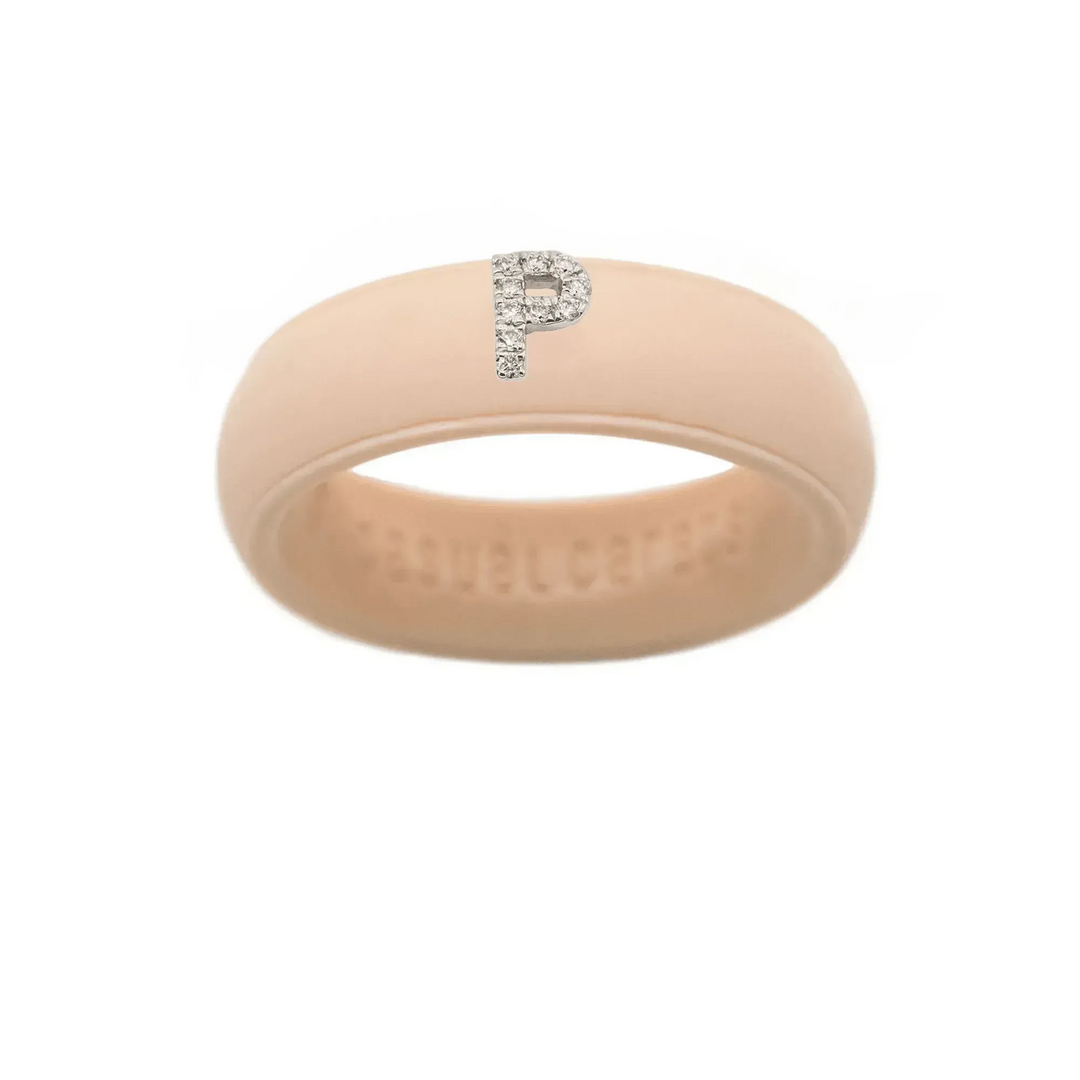 “P” Diamond Initial - Size 9
