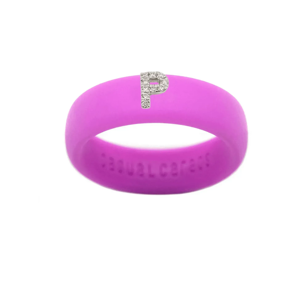“P” Diamond Initial - Size 5
