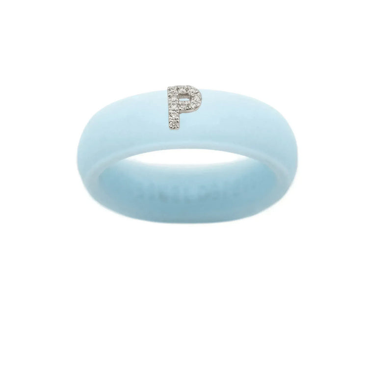 “P” Diamond Initial - Size 5
