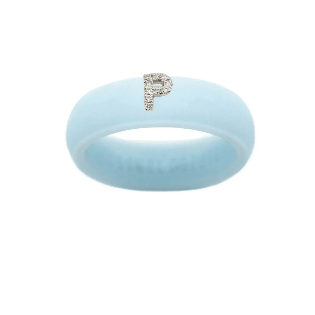 “P” Diamond Initial - Size 5