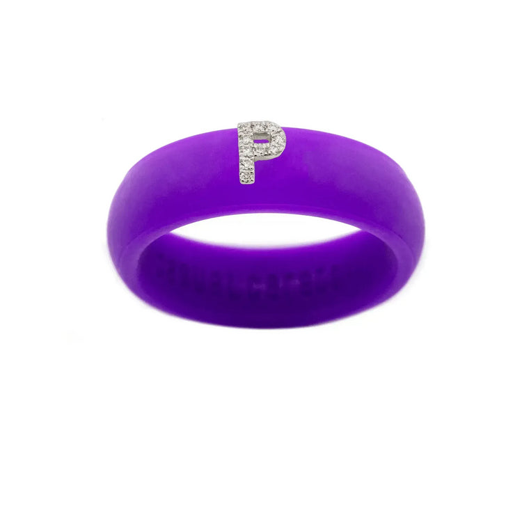 “P” Diamond Initial - Size 5