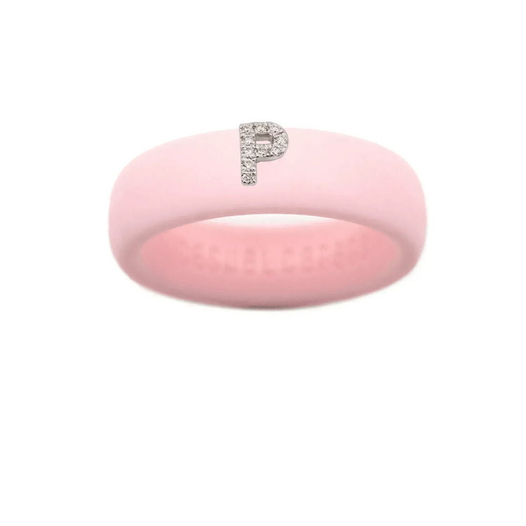 “P” Diamond Initial - Size 9