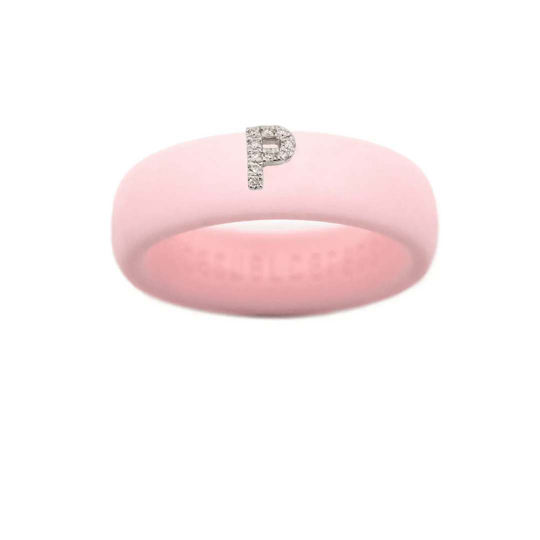 “P” Diamond Initial - Size 9