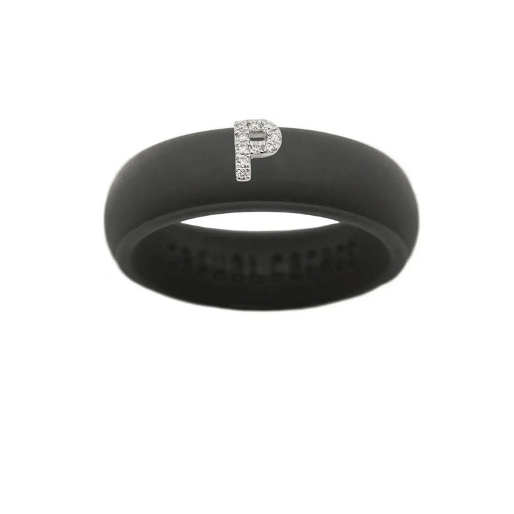 “P” Diamond Initial - Size 9