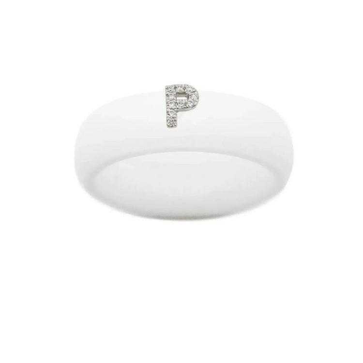 “P” Diamond Initial - Size 5