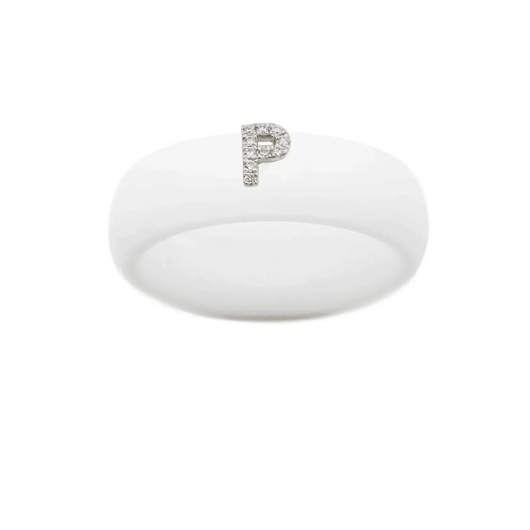 “P” Diamond Initial - Size 5